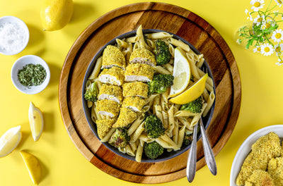 Lemon Pepper Chicken with Broccoli Pasta